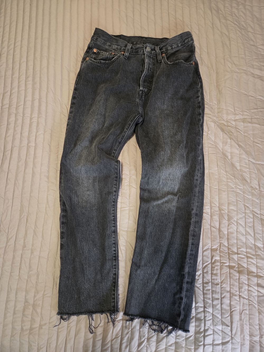 Levi's Premium 501 Original Cropped Straight Leg Jeans - W26 L26